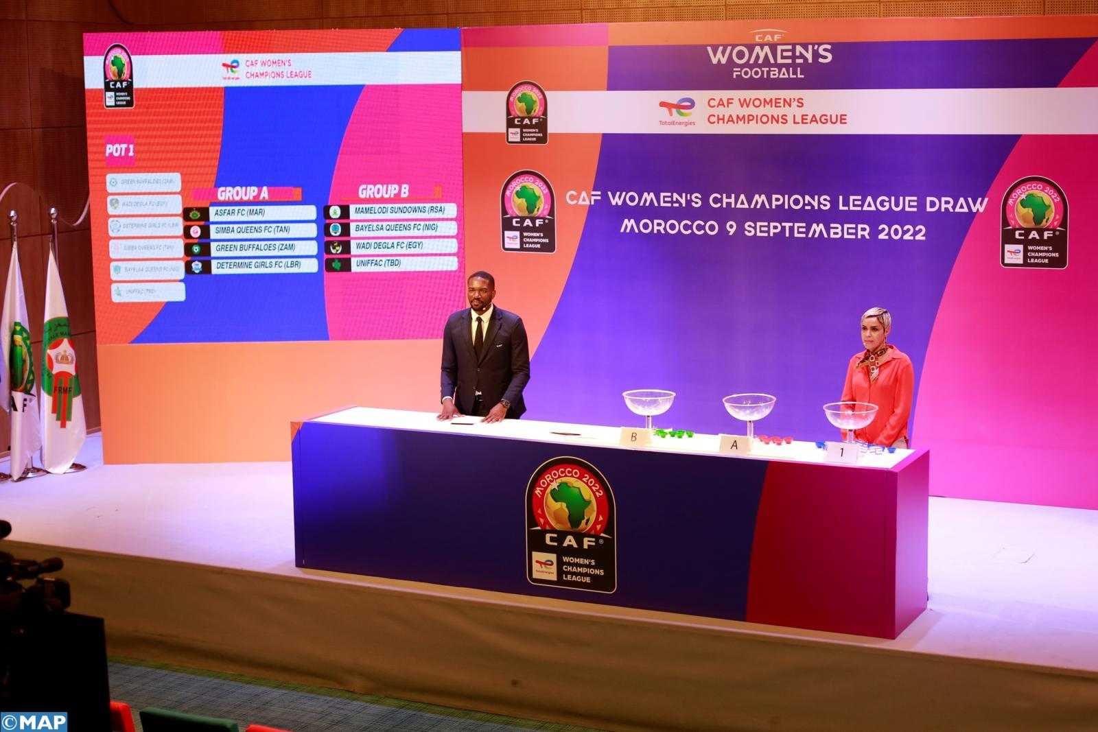 قرعة دوري أبطال أفريقيا : سيدات فريق الجيش الملكي في المجموعة الأولى