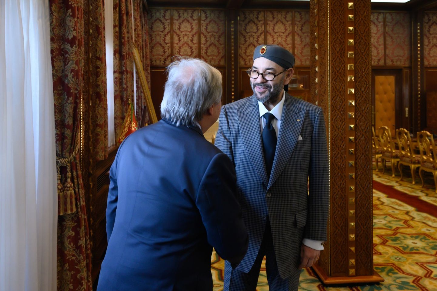 الملك محمد السادس يستقبل الأمين العام للأمم المتحدة ( بلاغ للديوان الملكي)