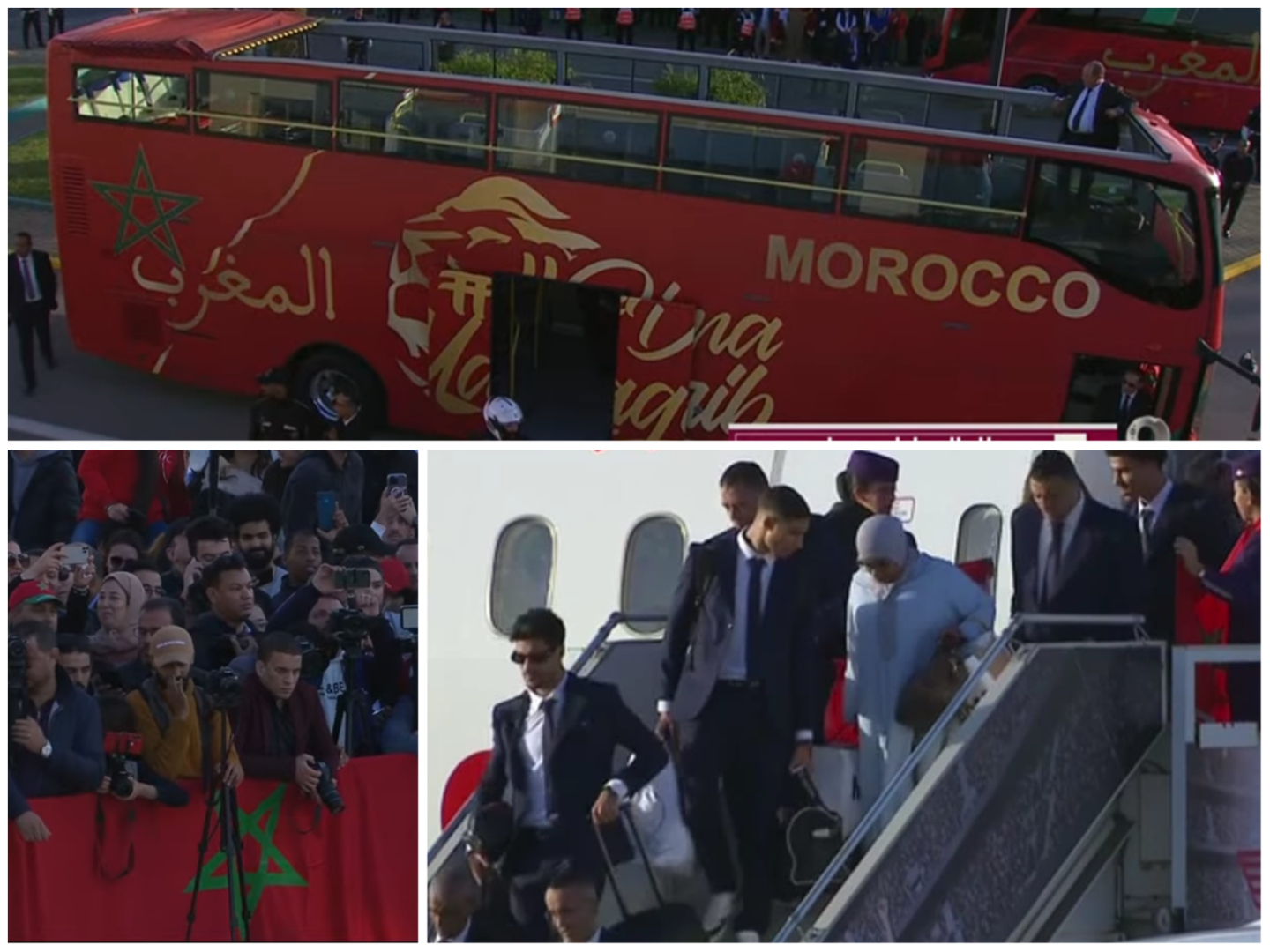 بث مباشر .. وصول بعثة المنتخب المغربي إلى العاصمة الرباط