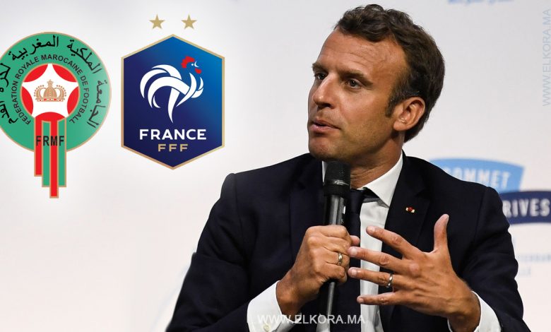 ماكرون يتوعد المغاربة بعد تأهل الأسود إلى نصف نهائي المونديال -صورة