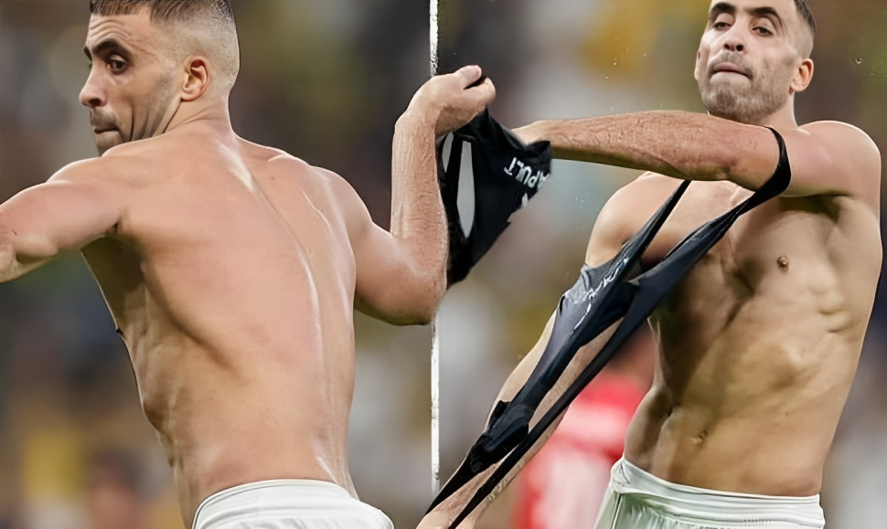 حمد الله يكشف عن سبب احتفاله الغامض بنزع القميص بعد هدف الفوز