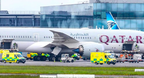 إصابة ركاب على متن طائرة قطرية متوجهة إلى إيرلندا
