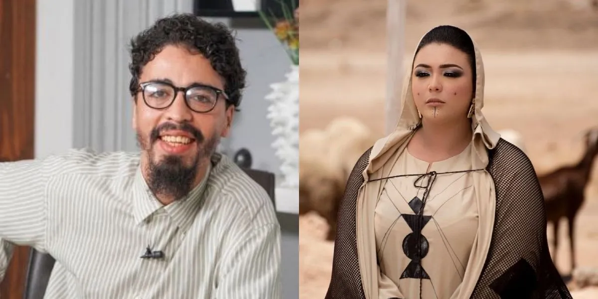هاشم البسطاوي يقطر الشمع على شيماء عبد العزيز – الصورة