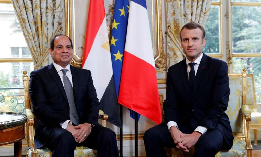 ماكرون والسيسي.. أي “تهجير قسري” لفلسطينيين “غير مقبول”