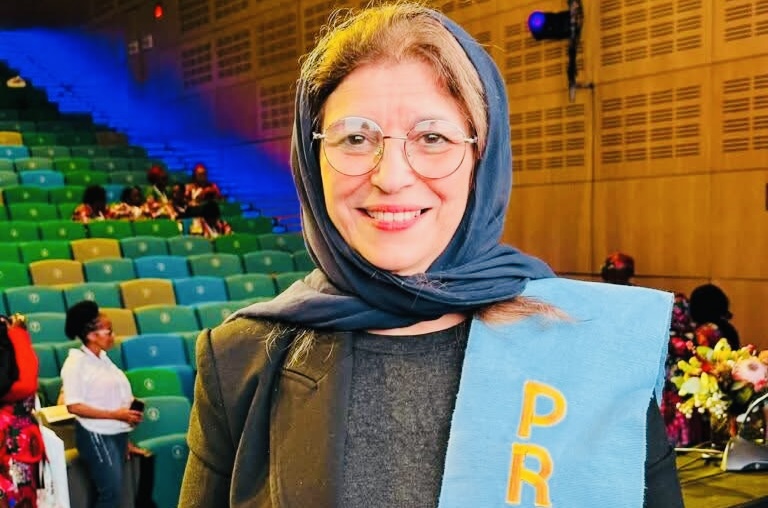نصر مغربي من جنوب إفريقيا. سكراتي رئيسة للجمعية الدولية للنساء القاضيات