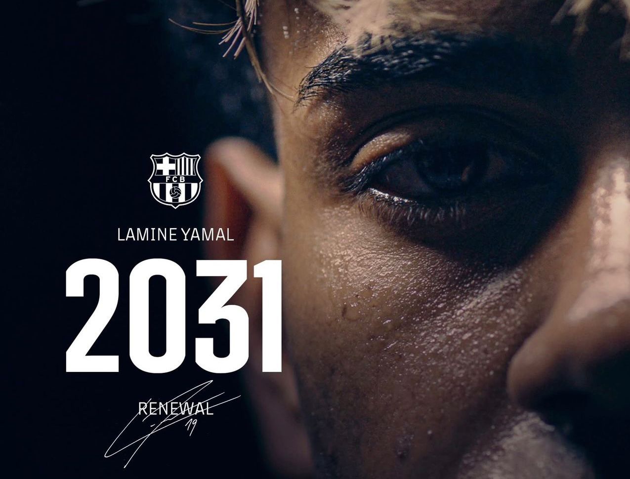 برشلونة يحصن عقد نجمه لامين يامال بعقد طويل الامد