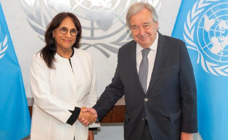 غوتيريش يستقبل بوعياش رئيسة التحالف العالمي للمؤسسات الوطنية لحقوق الإنسان