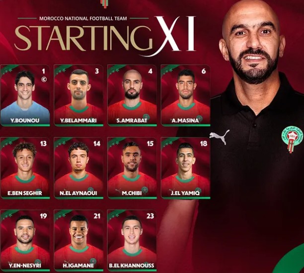 تصفيات المونديال.. الركراكي يكشف عن التشكيلة الرسمية للأسود لمواجهة زامبيا