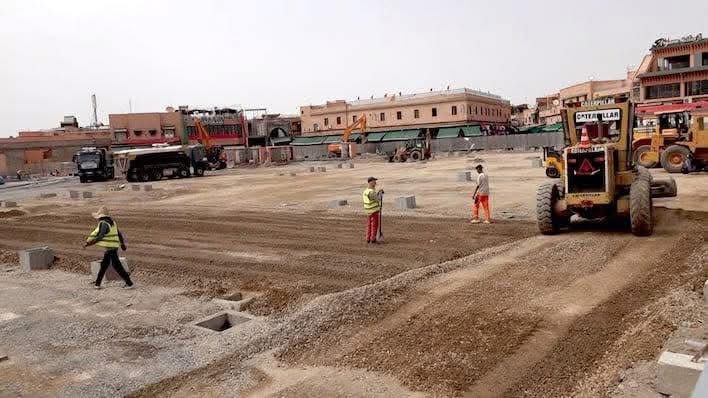 مراكش. تقدم أشغال تهيئة جامع الفنا الساحة الأسطورية بنسبة 30 بالمائة