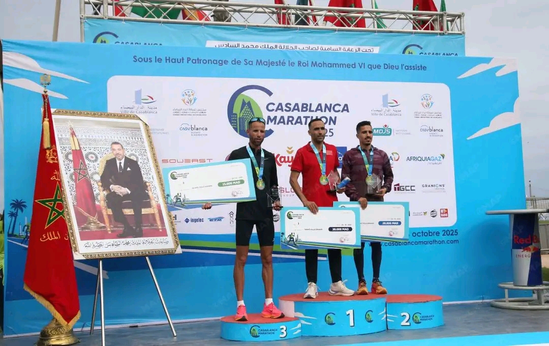 الدازا وبوعسرية يتوجان بلقبي النسخة الـ 16 من الماراطون الدولي للدار البيضاء