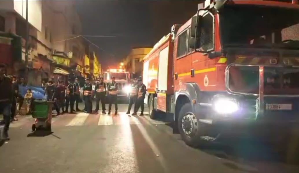 حريق يجتاح منازل ومحلات بقيسارية الحفاري.. واستنفار في الدار البيضاء