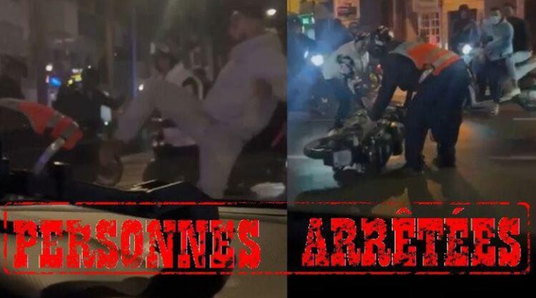 البسالة فين كتوصل.. توقيف دراجين متهورين اعتدوا على شرطي وسط الدار البيضاء