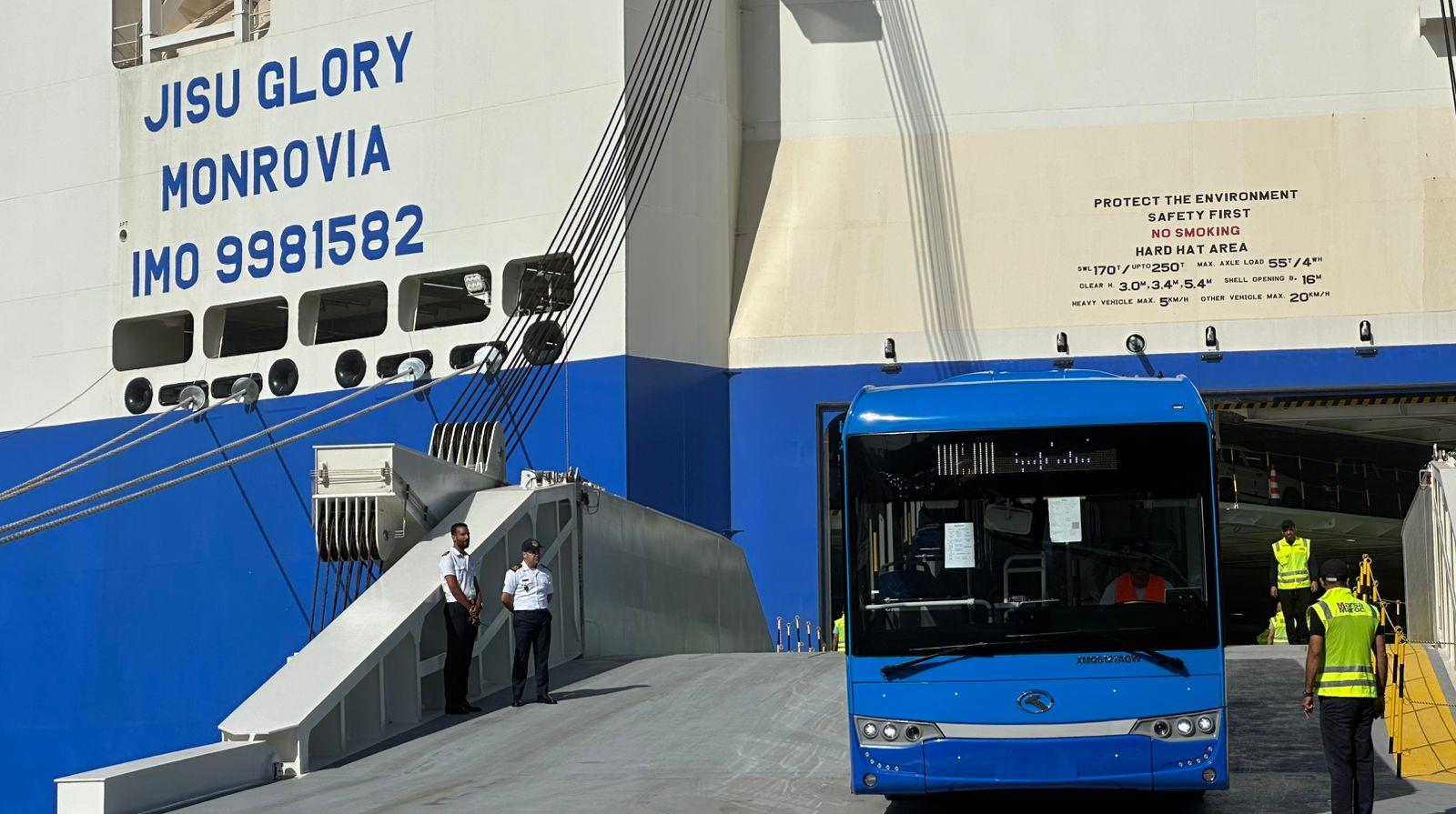 برنامج النقل الحضري 2025-2029: ميناء الدار البيضاء يستقبل دفعة جديدة من الحافلات