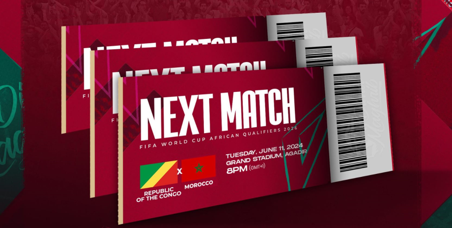 انطلاق بيع تذاكر مباراة المغرب والكونغو برسم تصفيات كأس العالم 2026