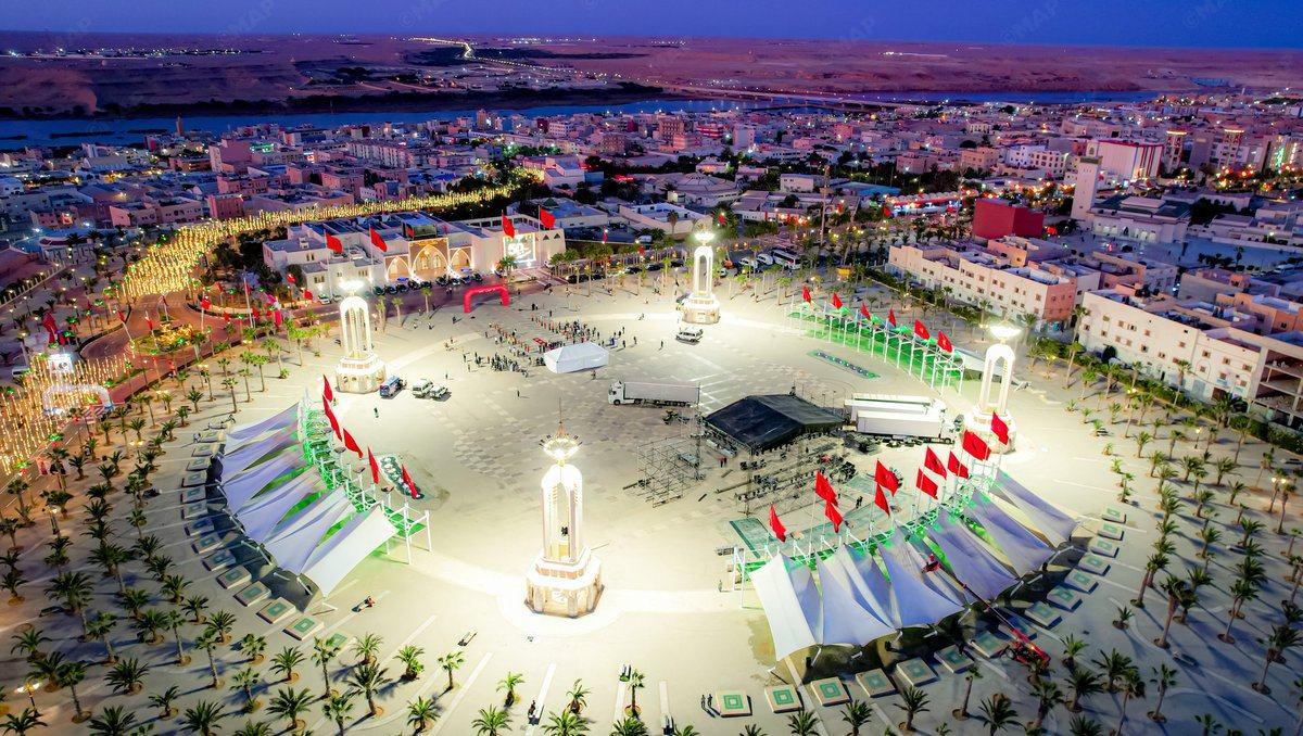 العيون تتزين بأبهى حللها احتفالا بالذكرى الخمسين للمسيرة الخضراء المجيدة