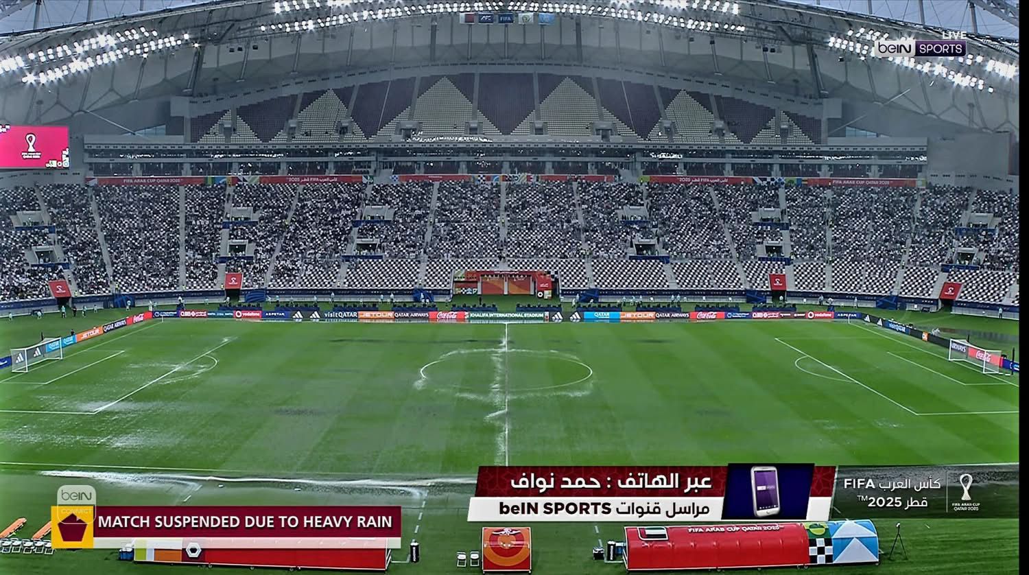 عاجل | الأمطار تؤجل مباراة السعودية والإمارات وتهدد موعد لقاء المغرب والأردن