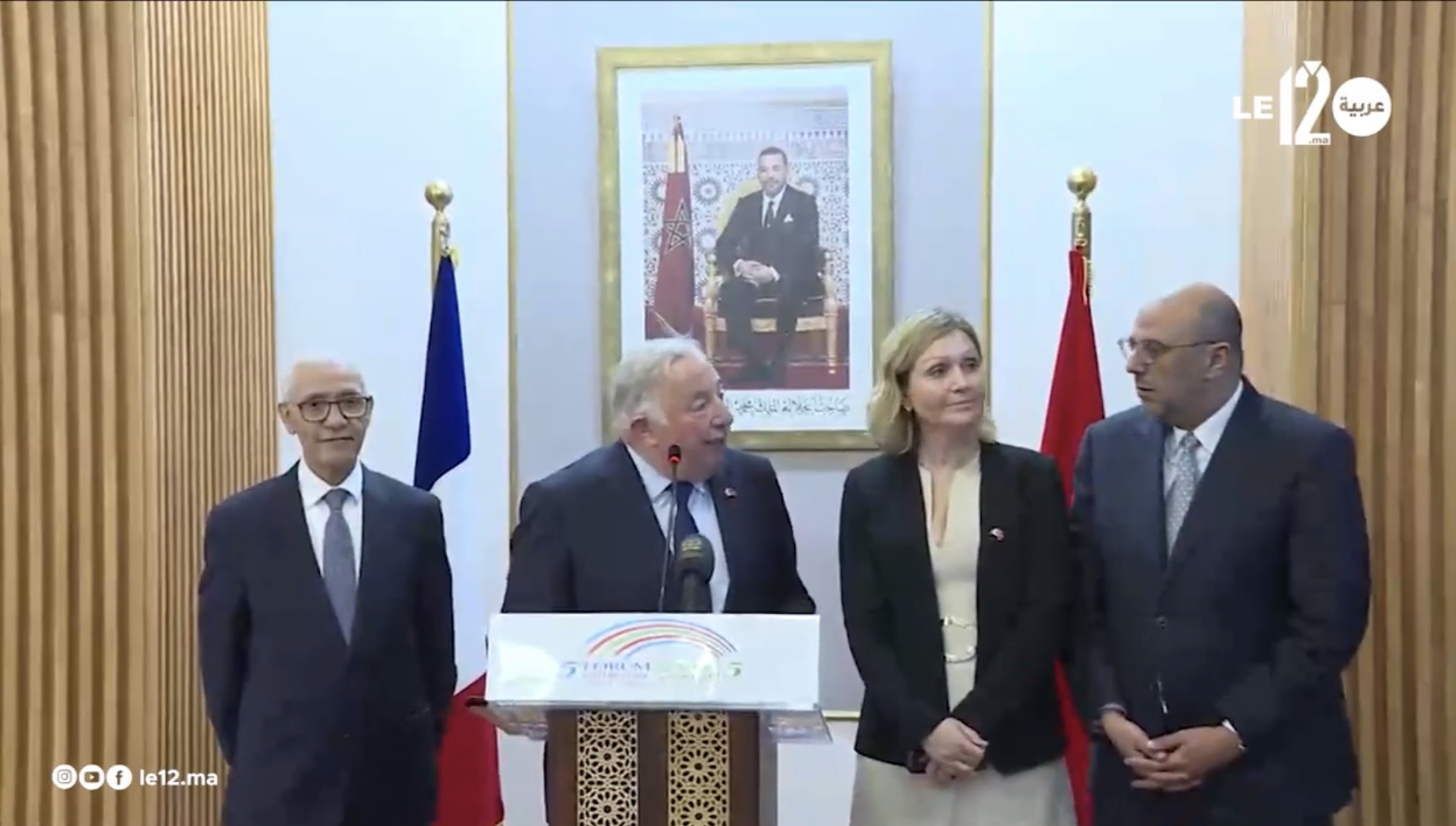 كانت بدعوة من ولد الرشيد.  شاهد زيارة العيون التاريخية في كلمة رئيس مجلس الشيوخ الفرنسي أمام البرلمان المغربي