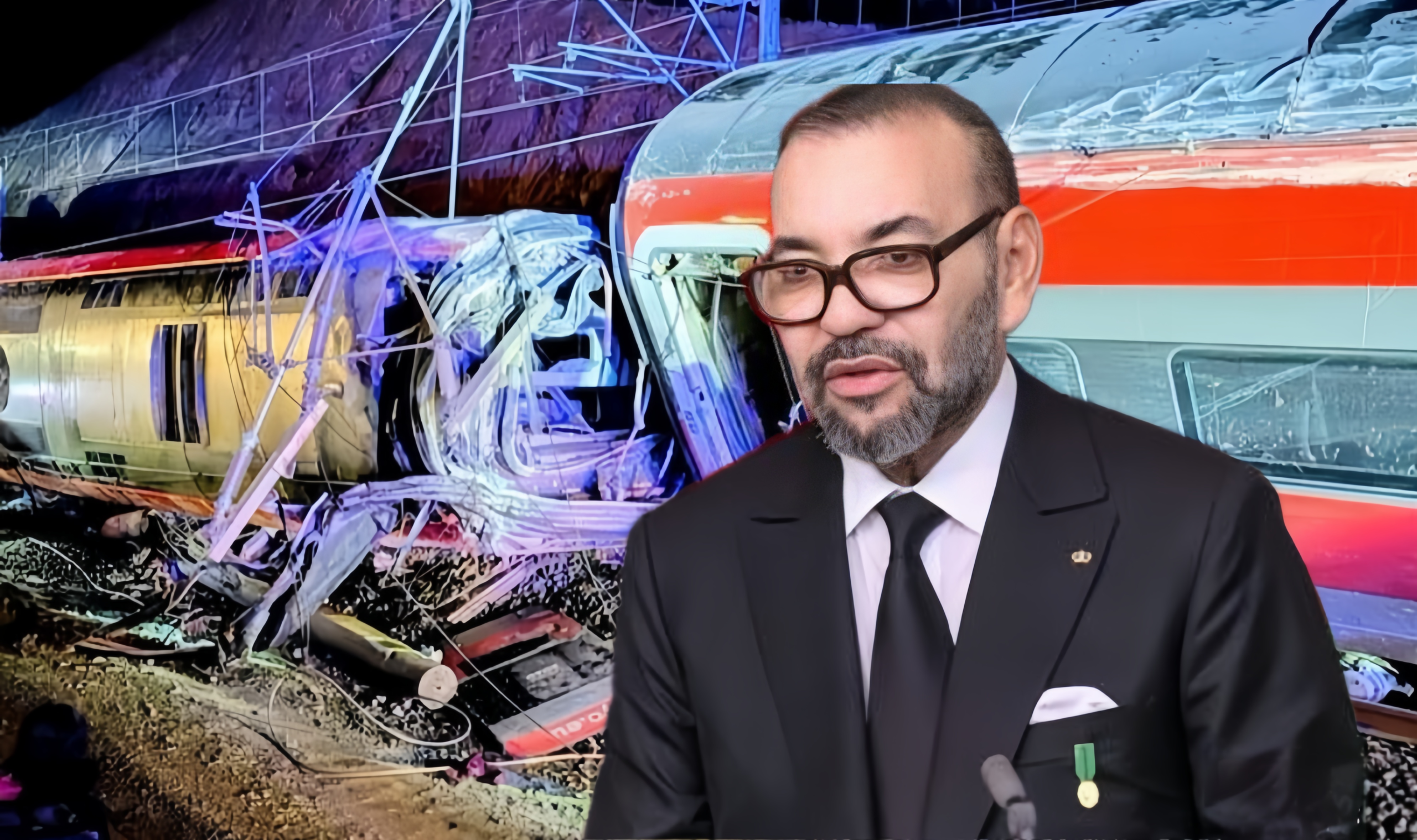 جلالة الملك يعزي عاهل إسبانيا والملكة ليتيزيا في ضحايا حادث اصطدام قطارين بآداموز