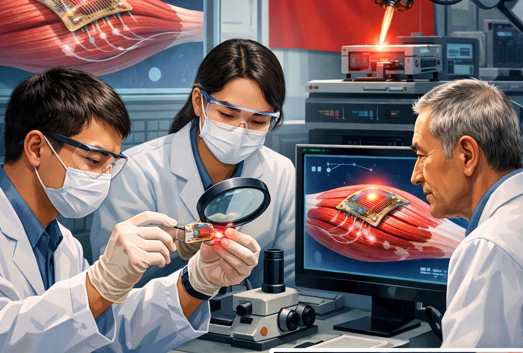 علماء صينيون يبتكرون جهازا صغيرا لتعزيز شفاء العضلات بدون جراحة