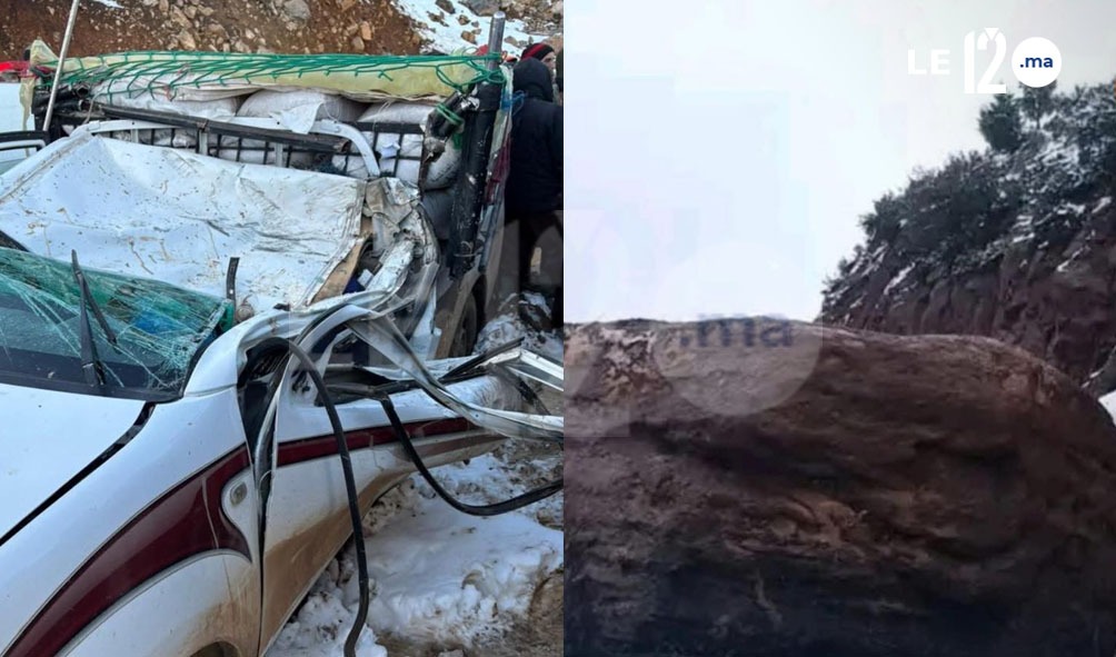 حادث مأساوي بإقليم بني ملال.. صخرة تسقط على “بيكوب” وتودي بحياة سائق وتلميذة