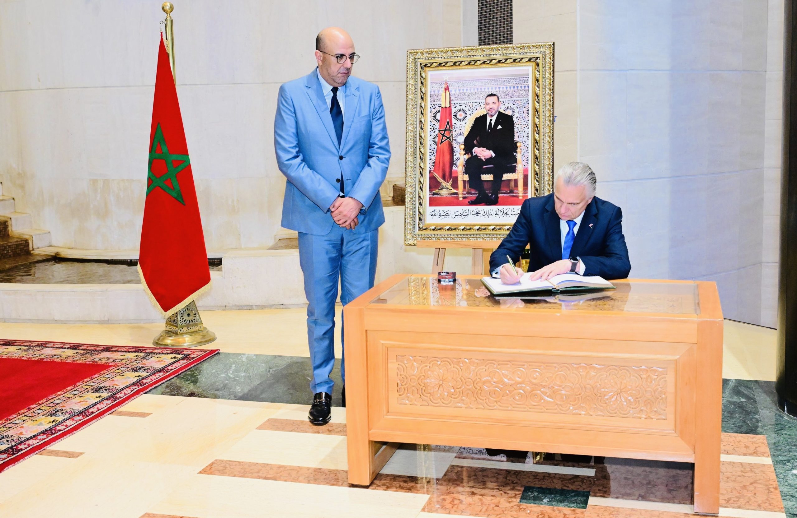 مجلس المستشارين. ولد الرشيد يستقبل وزير العلاقات الخارجية والعبادة بجمهورية كوستاريكا