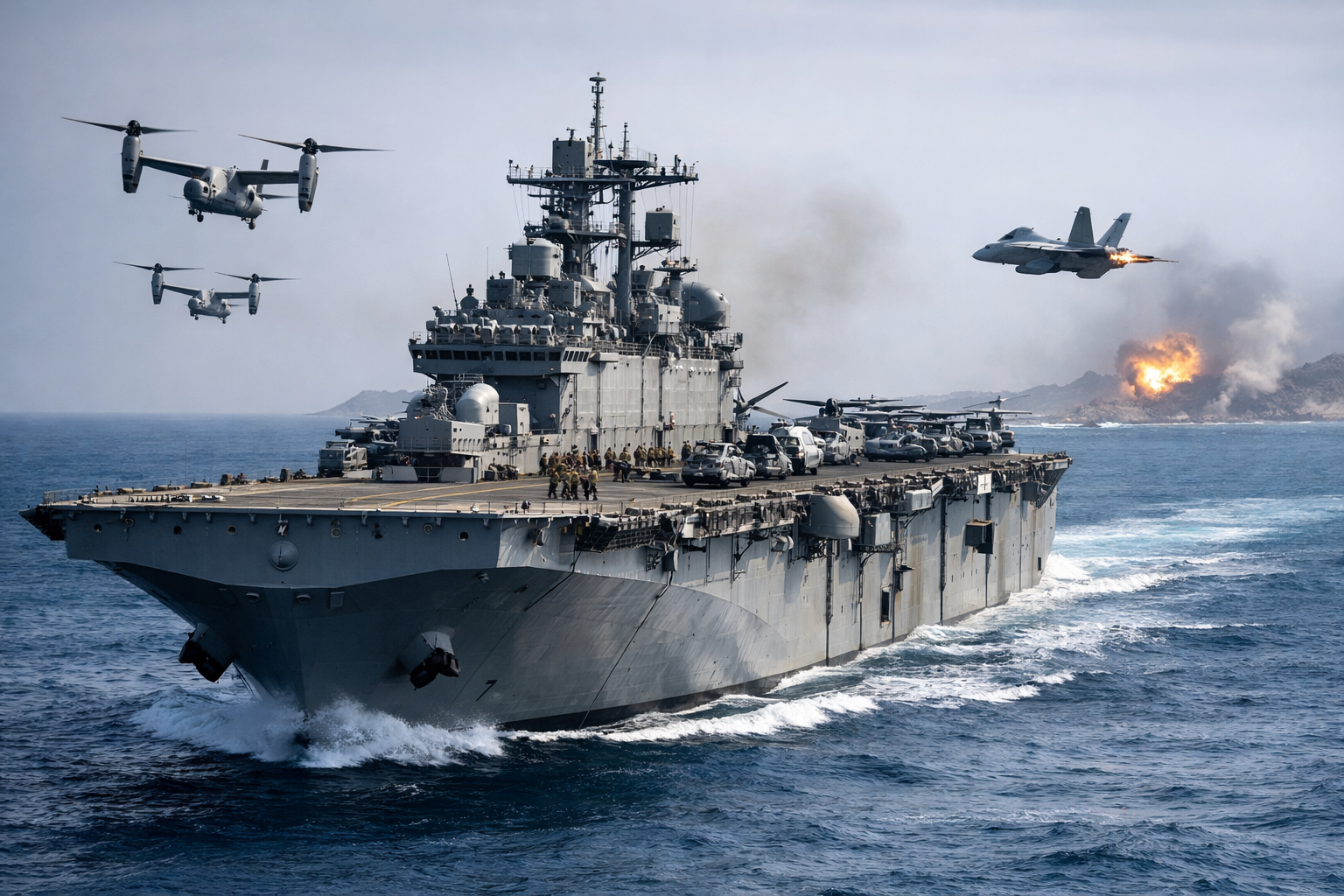 وصول “يو إس إس تريبولي” إلى الشرق الأوسط يفتح باب التكهنات حول التصعيد مع إيران
