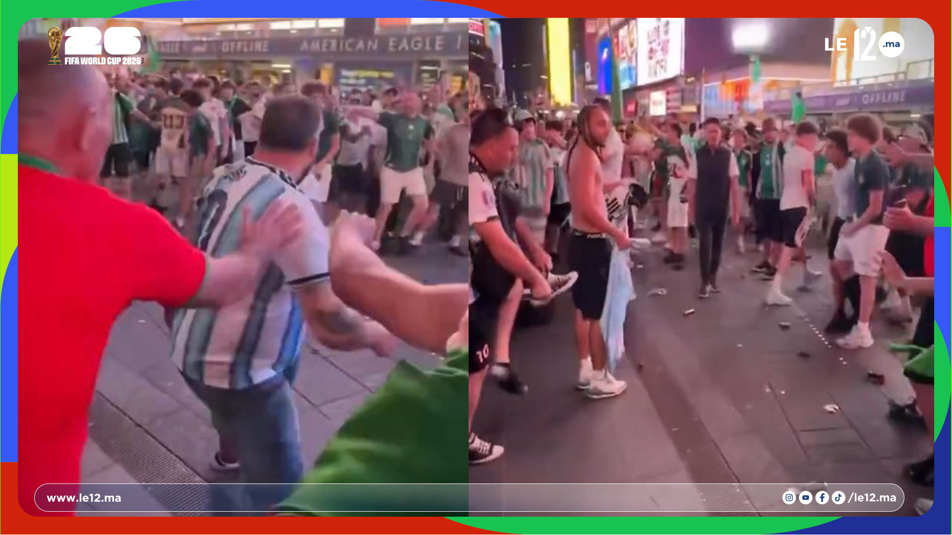 بالفيديو.. اشتباكات عنيفة بين مشجعين جزائريين وأرجنتينيين قبل المباراة المرتقبة