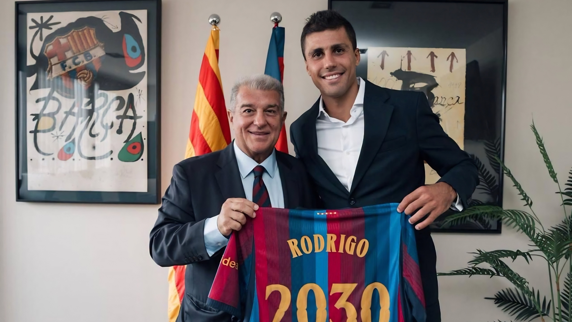 برشلونة يقدم رودري لوسائل الإعلام.. هل هو الفوز الأول في صراع الكلاسيكو؟
