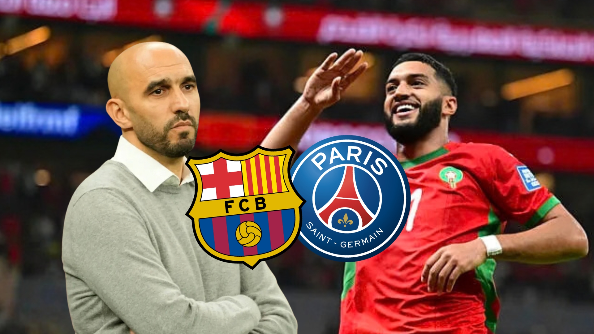 الركراكي يشيد بالصيباري.. هل كان سيتألق مع برشلونة أو باريس؟