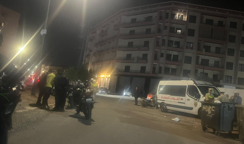 مراكش.. جلسة خمرية بحي جليز تنتهي بإضـ.رام النـ.ار في شخص مشرّد